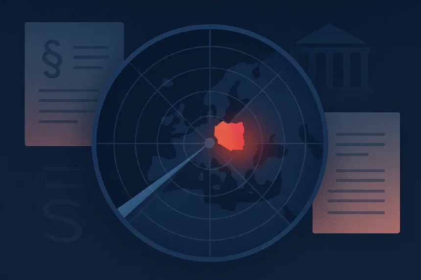 Legislative documents and the logo of the Government Legislation Centre — amendment of the AML Act in Poland
