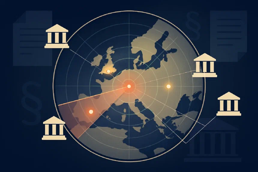 Diagram of identifying financial institutions for AMLA direct supervision — European Union